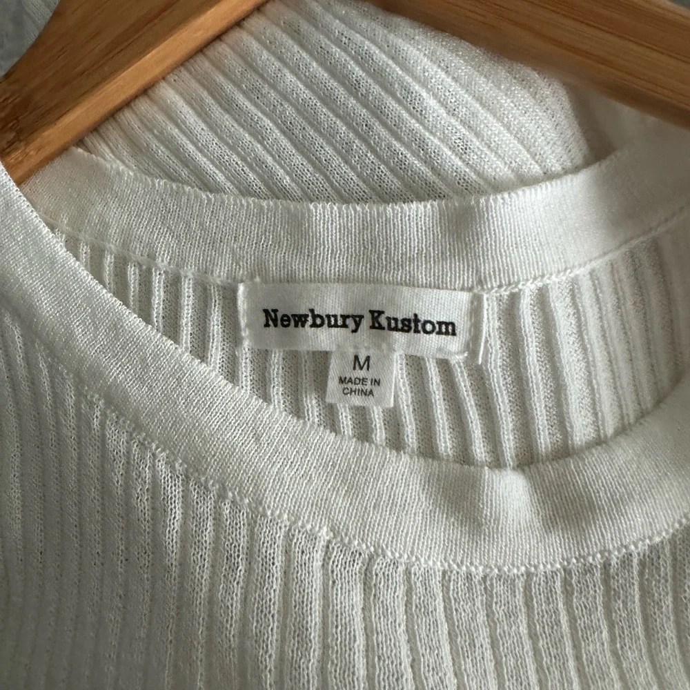 White Ruffle Sleeve Top - Picture 3 of 3